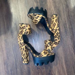 Cheetah print high heels